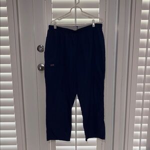 Cherokee Navy Blue Women's Elastic Waist Utility Scrub Pants Petite XL